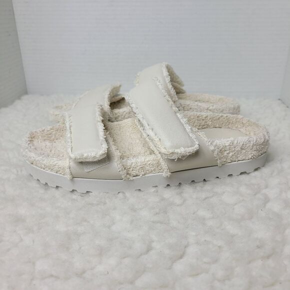 Gia Borghini x Pernille Teisbaek Womens Size 7.5 Off-White Double Strap Sandals - Picture 3 of 9